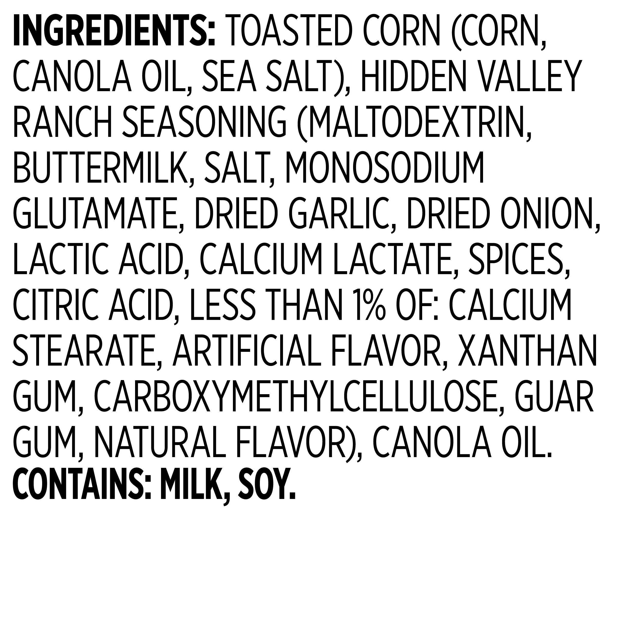 Snak Club Hidden Valley Ranch Toasted Corn, 8.5 oz, 1 Pack