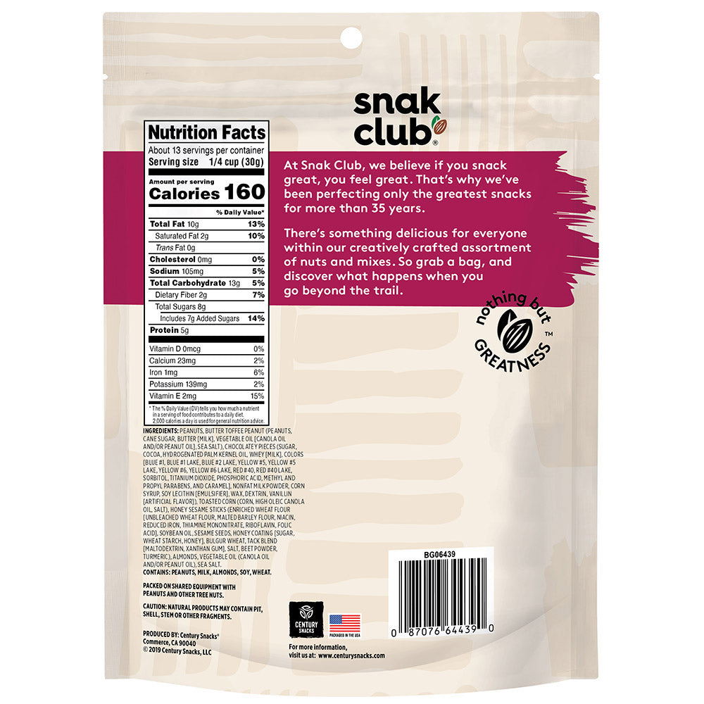Snak Club Sweet & Salty Trail Mix, 14 Ounce Bag, 1 Pack