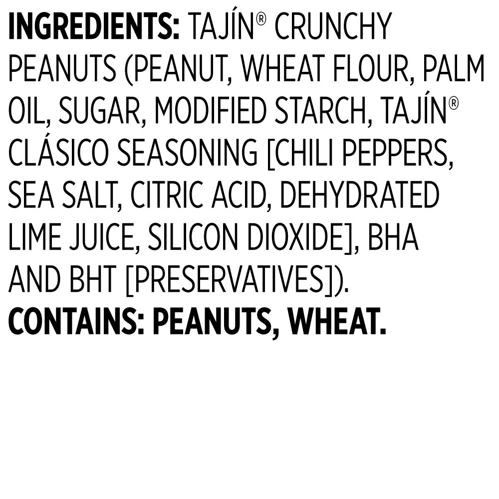 Snak Club Tajin Chili Lime Seasoned Crunchy Peanuts 10.5 Ounce Bag, 1 Pack