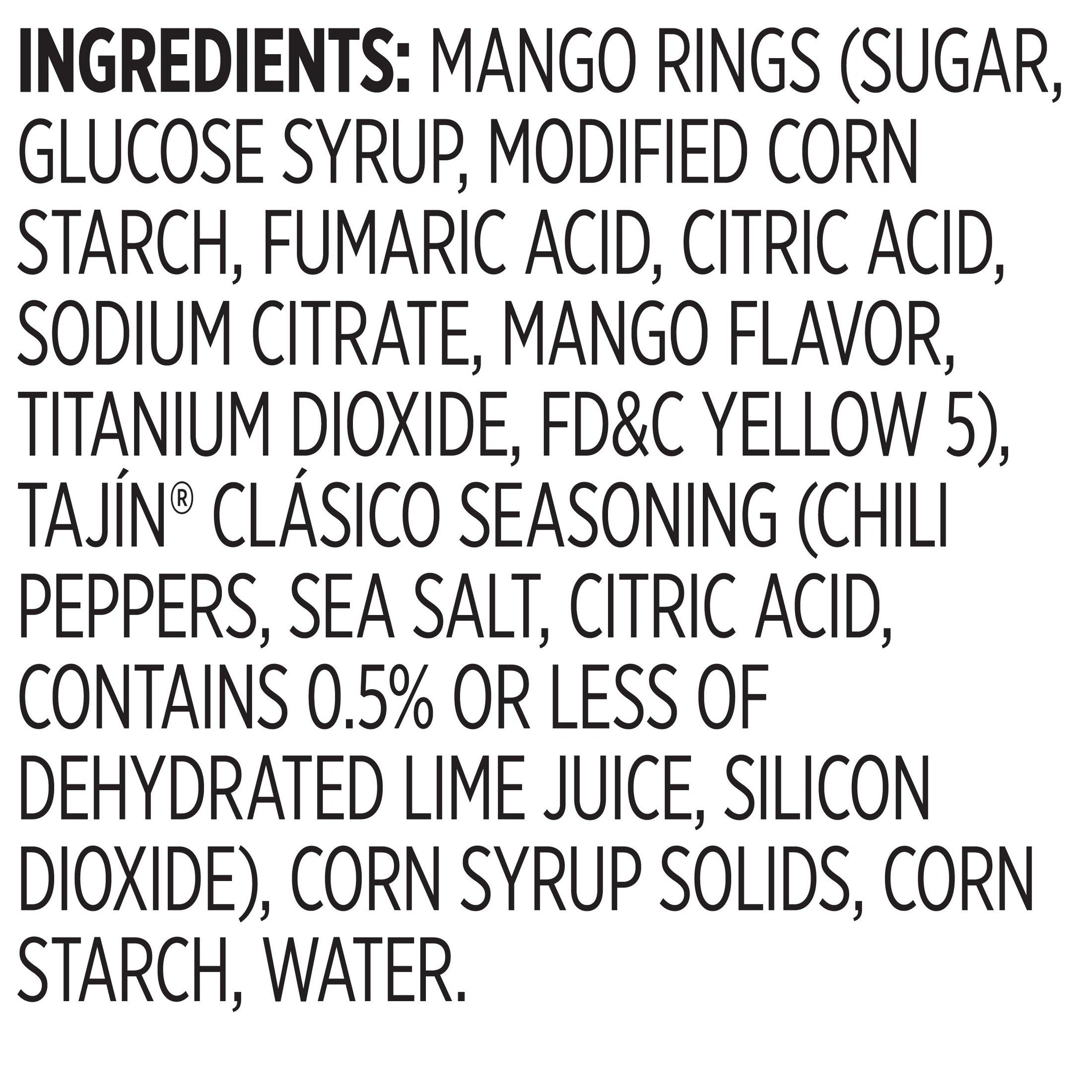 Snak Club Tajin Mango Rings Chile & Lime Seasoned 11 oz Resealable Bag