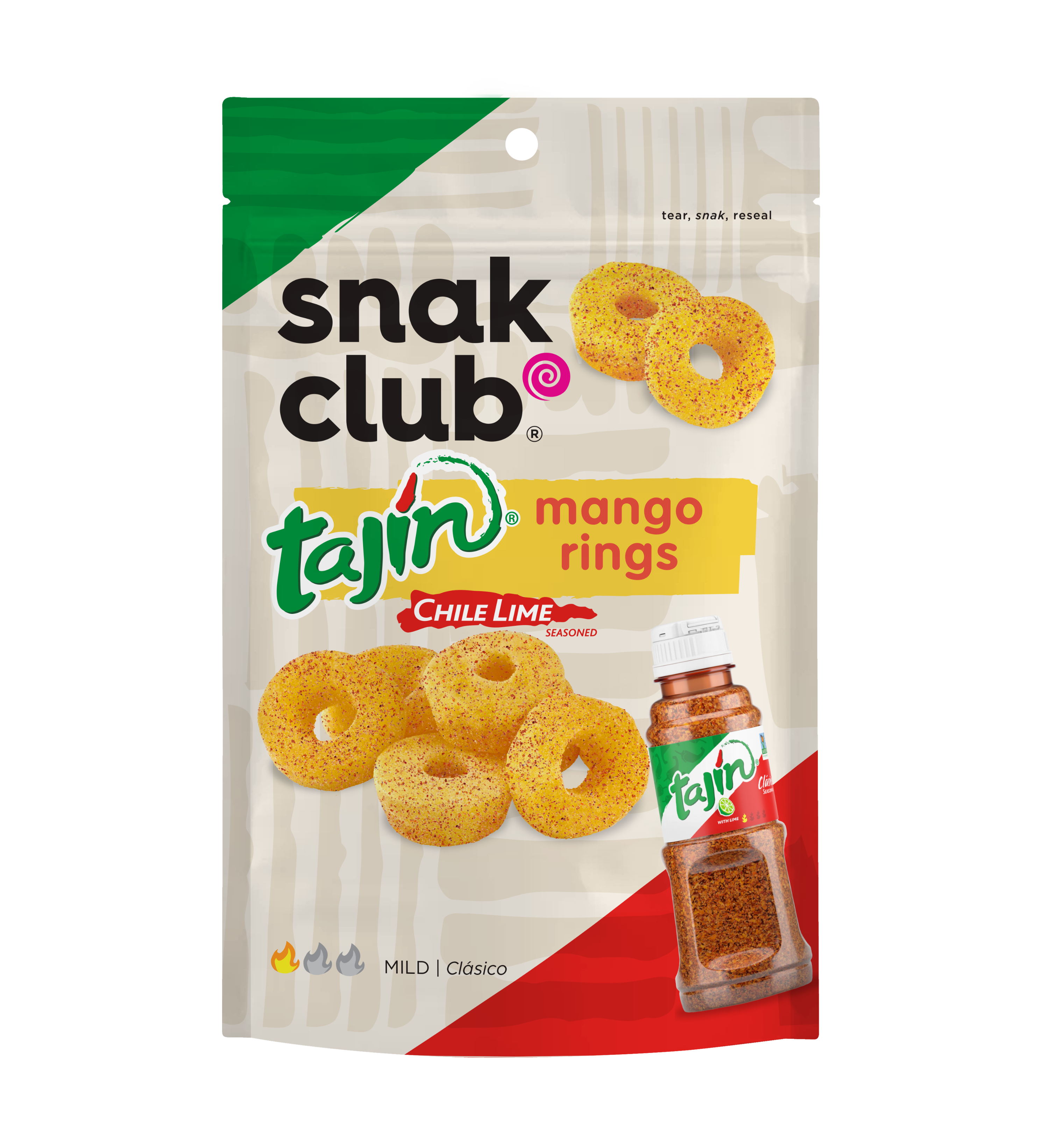 Snak Club Tajin Mango Rings, 24oz bag, 1 Pack